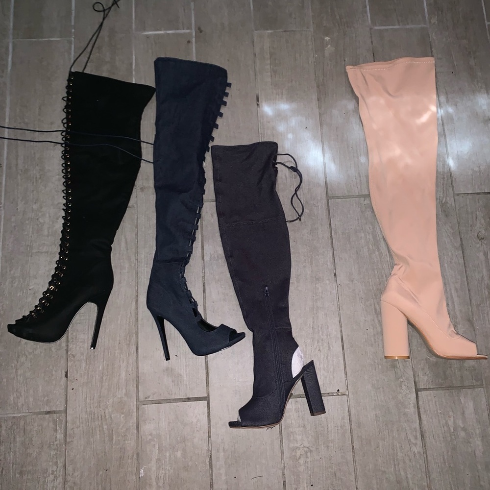 Four pair of never worn boots